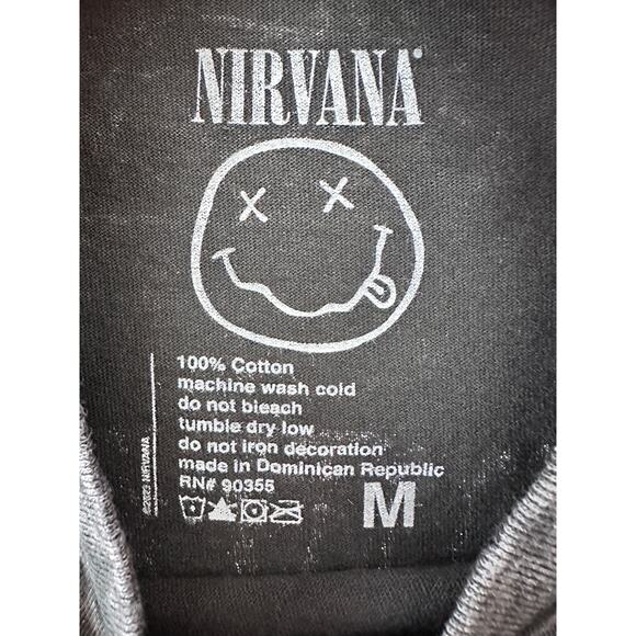 Nirvana "Serve the Servants" Snake Graphic Tee Men’s M Black Vintage Wash Tee - Picture 4 of 4